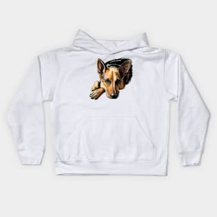 German shepherd Kids Hoodie